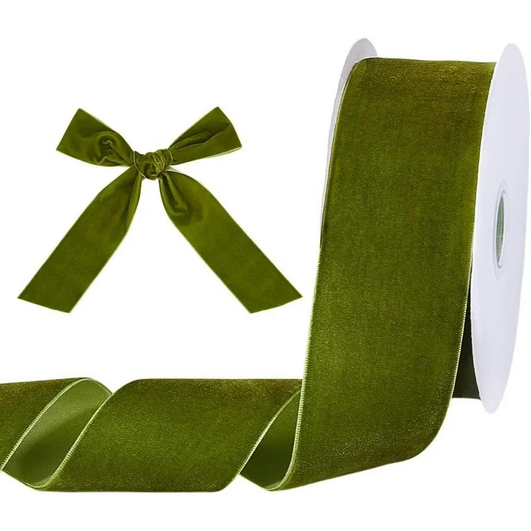 Velvet Ribbon Clothes Accessories Dark Olive Green 2 inch(50mm) about 10 Yards/Roll | Walmart (US)