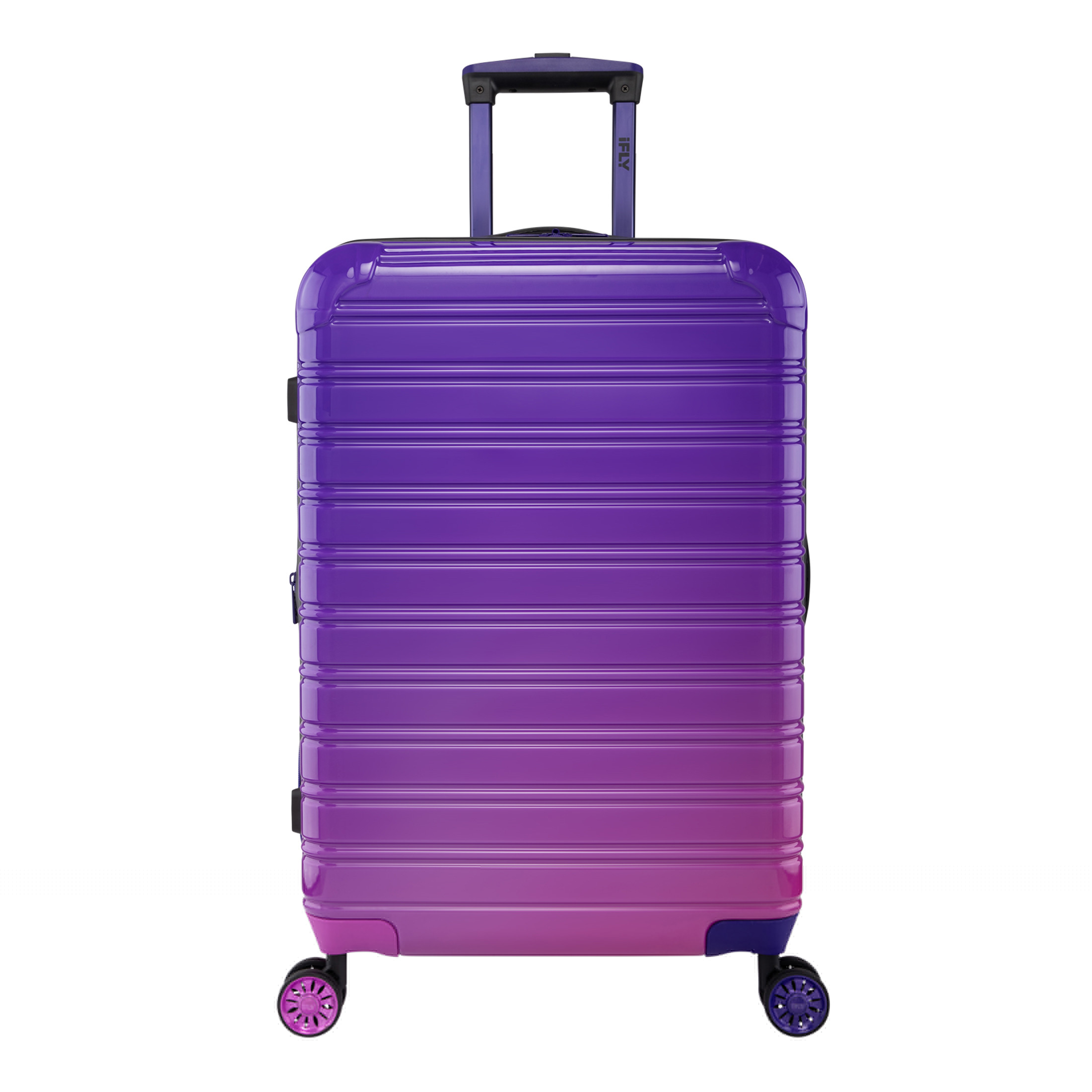 iFLY Hardside Fibertech Luggage 24" Checked Luggage, Midnight Berry | Walmart (US)