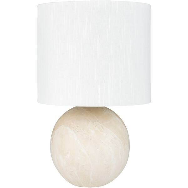 Isaia Cream Faux Marble Ceramic Table Lamp - Overstock - 22996885 | Bed Bath & Beyond