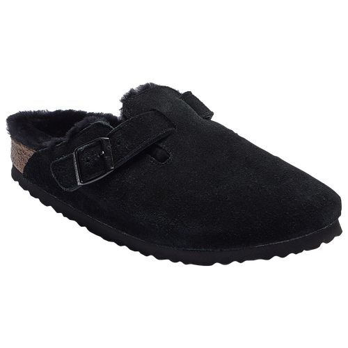 Birkenstock Womens Birkenstock Boston Shearling Sandal - Womens Shoes Black/Black Size 05.0 | Foot Locker (US)