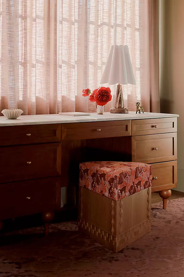 Fern Marble Top Executive Desk | Anthropologie (US)