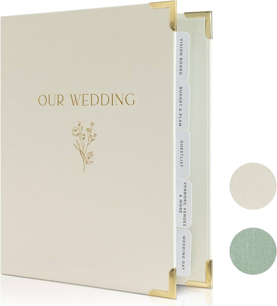Beautiful Wedding Planner Book And Organizer - A Unique Linen Binder For the Bride Perfect To Pla... | Amazon (US)