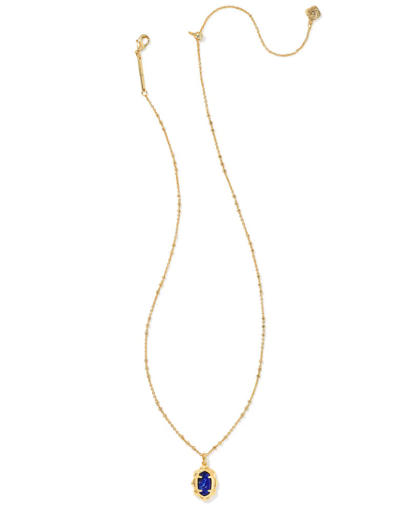 Piper Gold Pendant Necklace in Blue Lapis | Kendra Scott