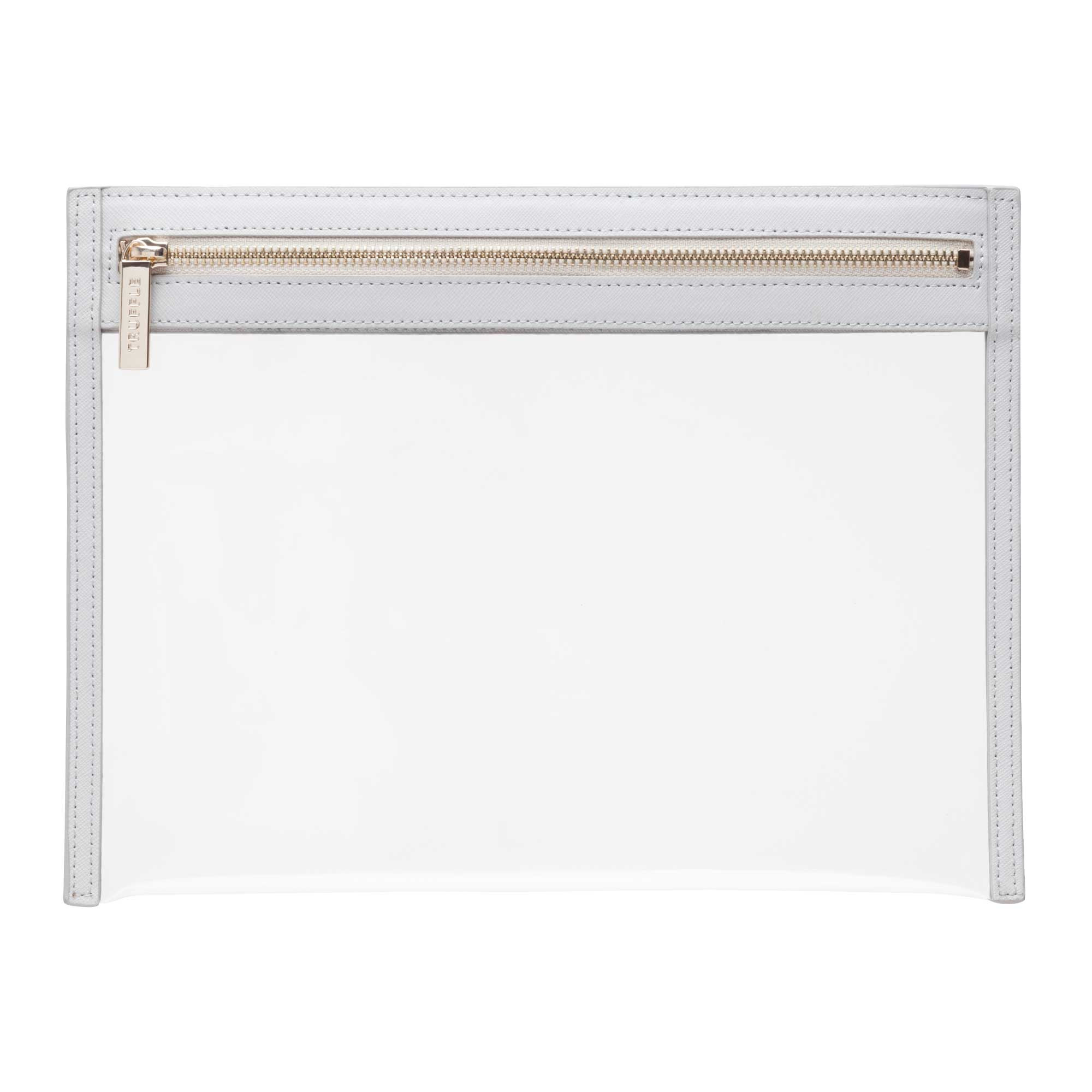 Clarity Clutch Large - Large Clutch | Large Flat Makeup Bag | Truffle | TRUFFLE