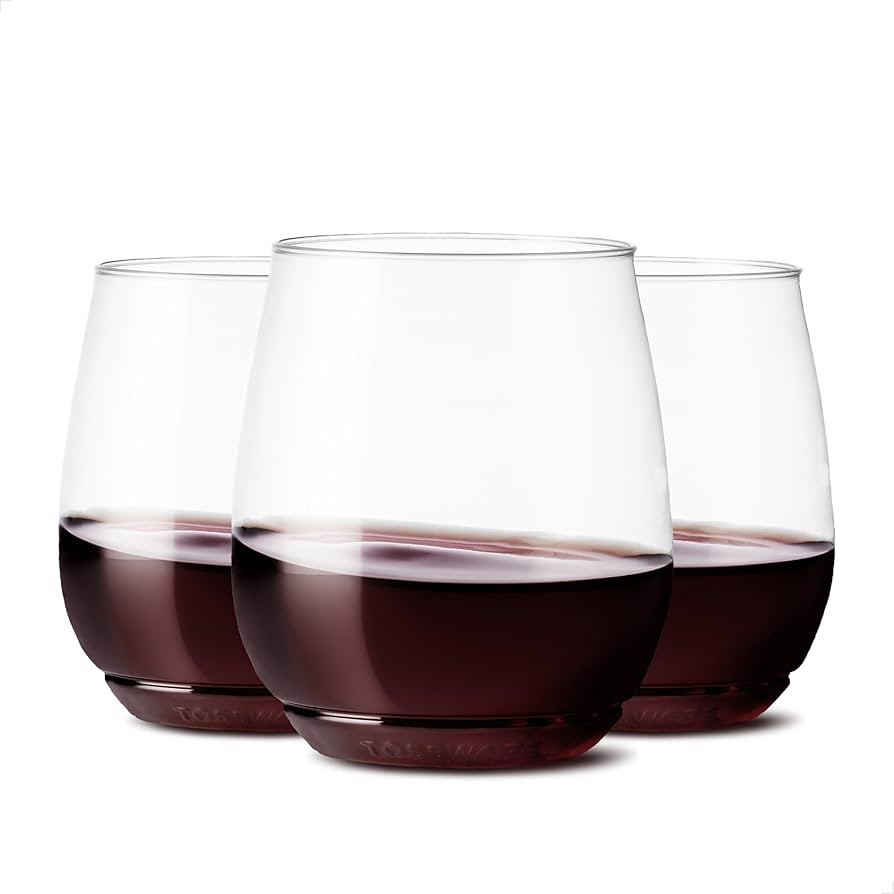 TOSSWARE POP 14oz Vino SET OF 12, Recyclable, Unbreakable & Crystal Clear Plastic Wine Glasses, 1... | Amazon (US)