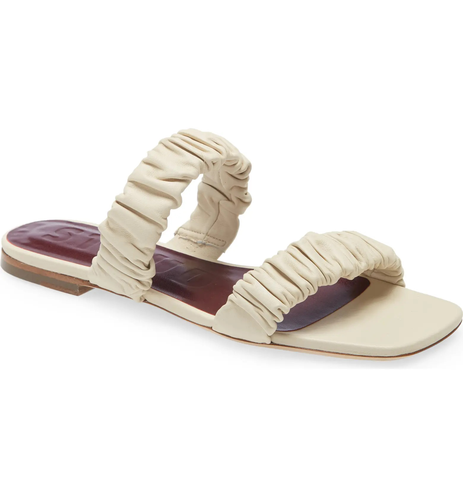 STAUD Maya Ruched Slide Sandal | Nordstrom | Nordstrom