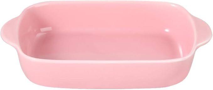 Pink Small Ceramics Rectangular Baking Dishes with Handle for Oven Ceramic Baking Pan Lasagna Cas... | Amazon (CA)