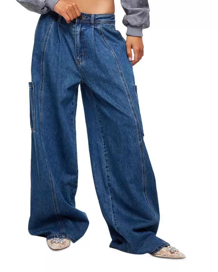 Veneda High Rise Wide Leg Jeans in Blue Denim | Bloomingdale's (US)