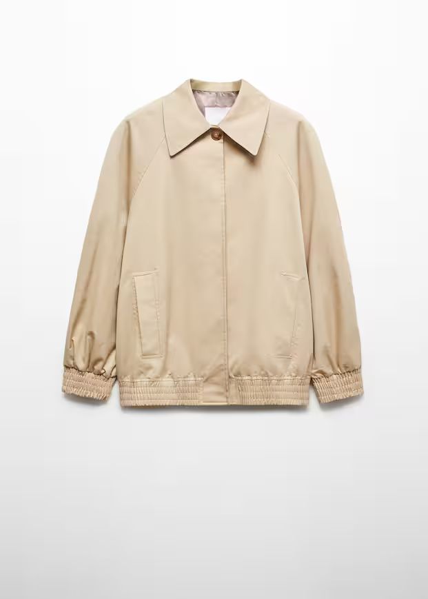 Bomber jacket with shirt collar -  Women | Mango USA | MANGO (US)