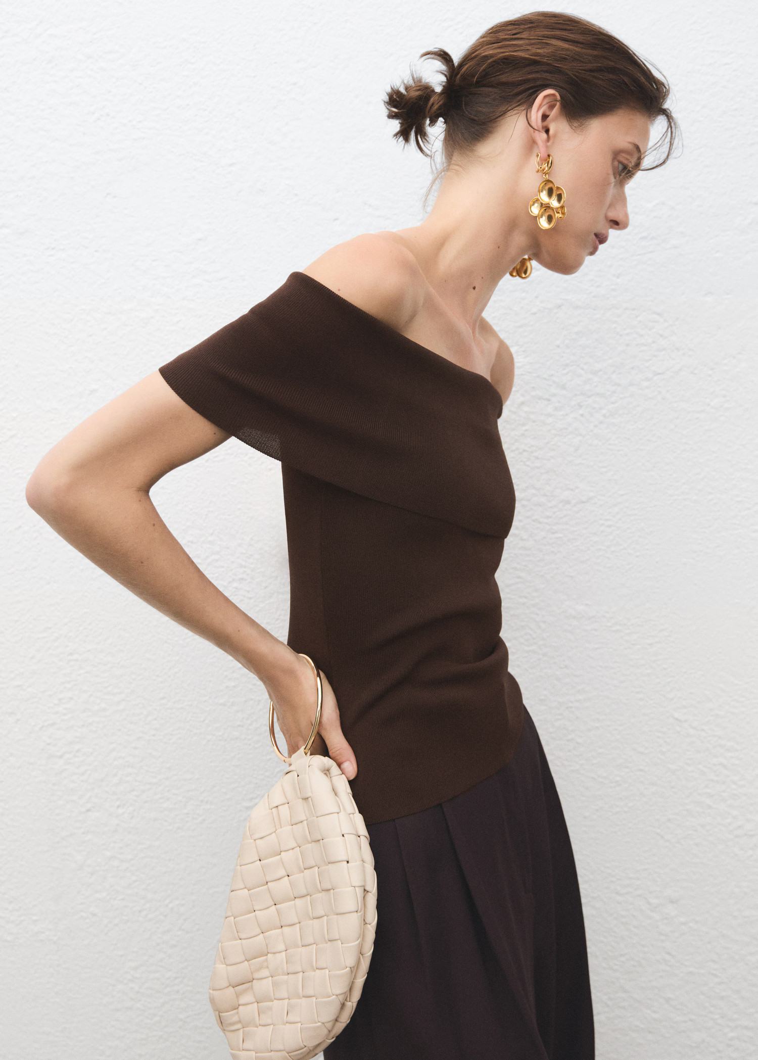 Strapless knitted top | MANGO (UK)