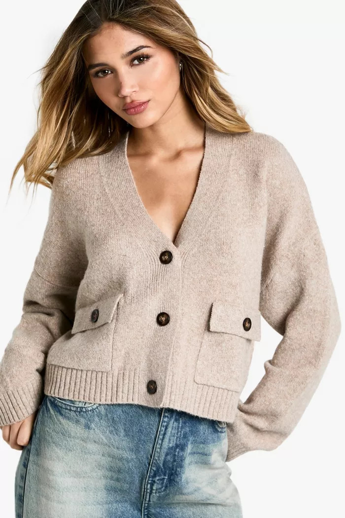 Pocket Detail Cardigan | Boohoo.com (UK & IE)