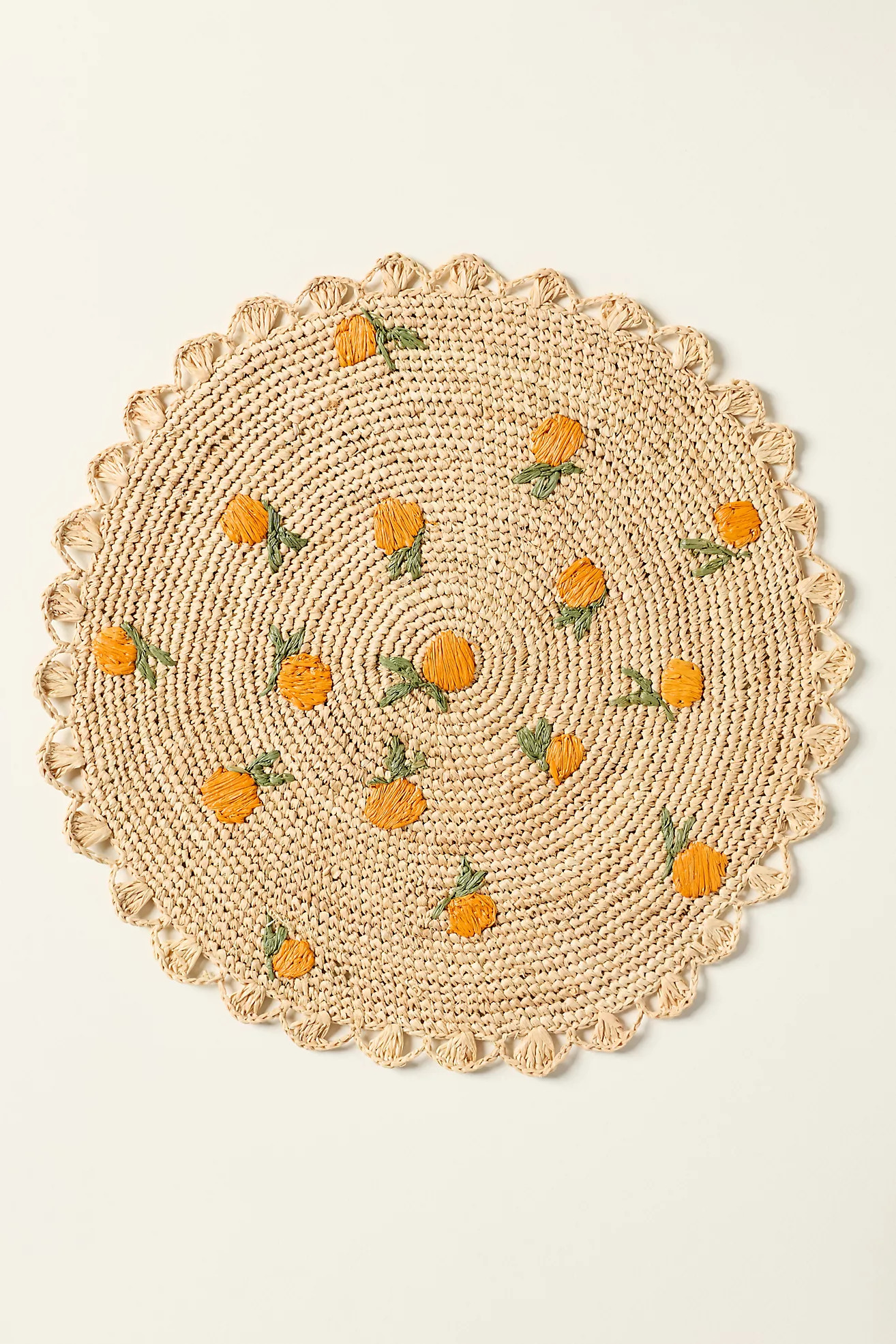 Payton James Oranges Raffia Placemat | Anthropologie (US)
