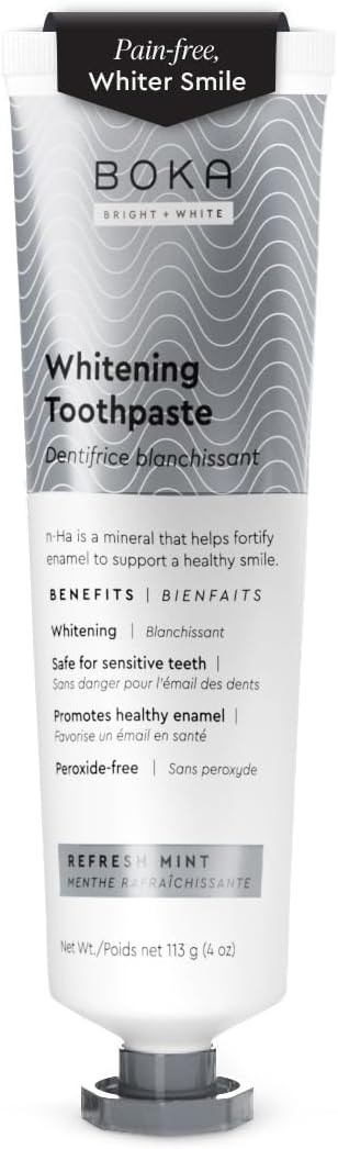 Boka Fluoride Free Toothpaste - Nano Hydroxyapatite, Remineralizing, Sensitive Teeth, Whitening -... | Amazon (US)