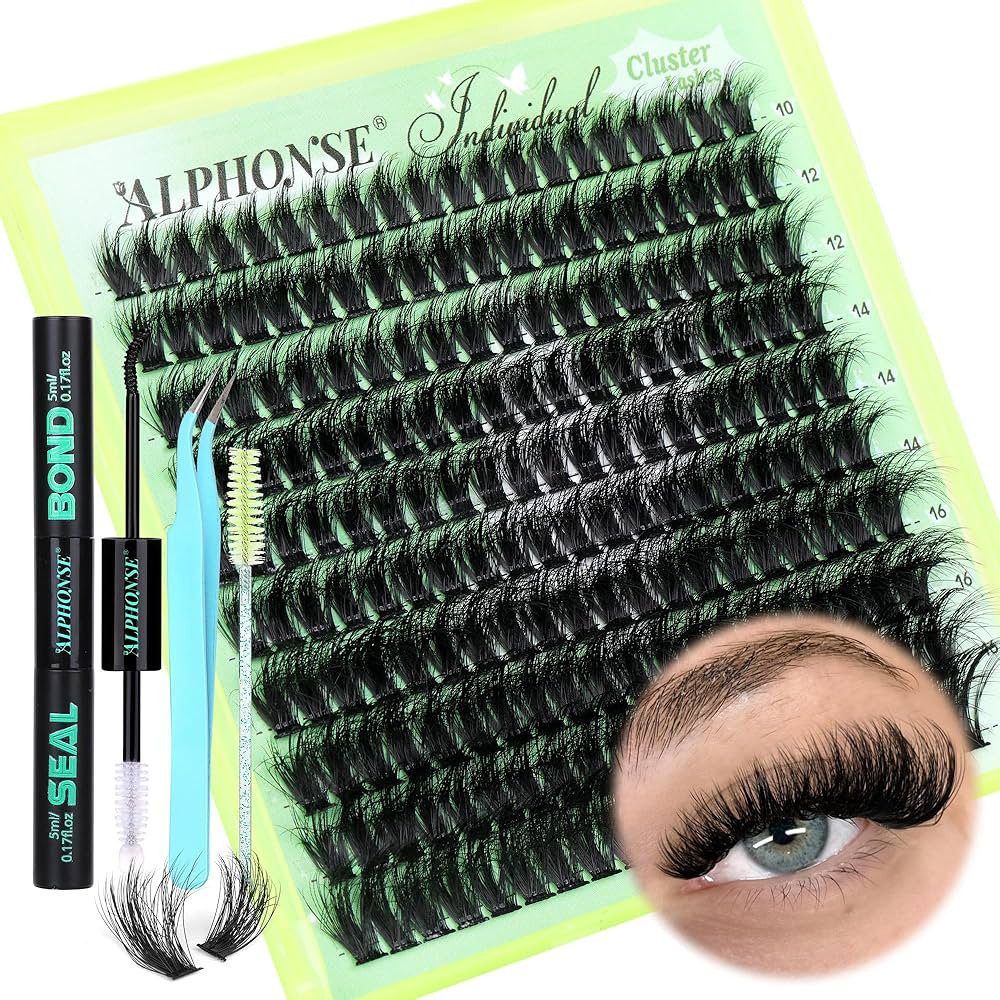Fluffy Lash Clusters Kit D Curl Cluster Eyelash Extensions Kit 10-18mm DIY Lash Extension Kit wit... | Amazon (US)
