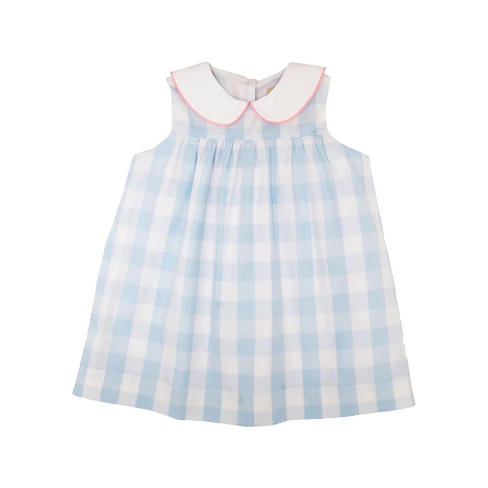 Sleeveless Maerin Fitz Frock - Buckhead Blue Chattanooga Check with Sandpearl Pink | The Beaufort Bonnet Company