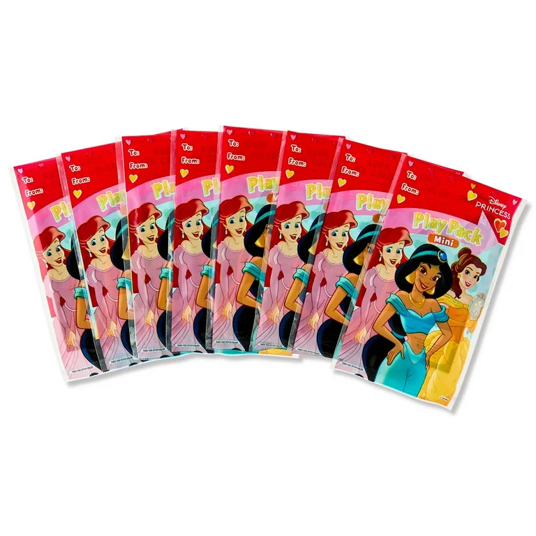 Disney Princess 8 Count Mini Play Pack with Small Coloring Book and Crayons, Valentine's Day Gree... | Walmart (US)