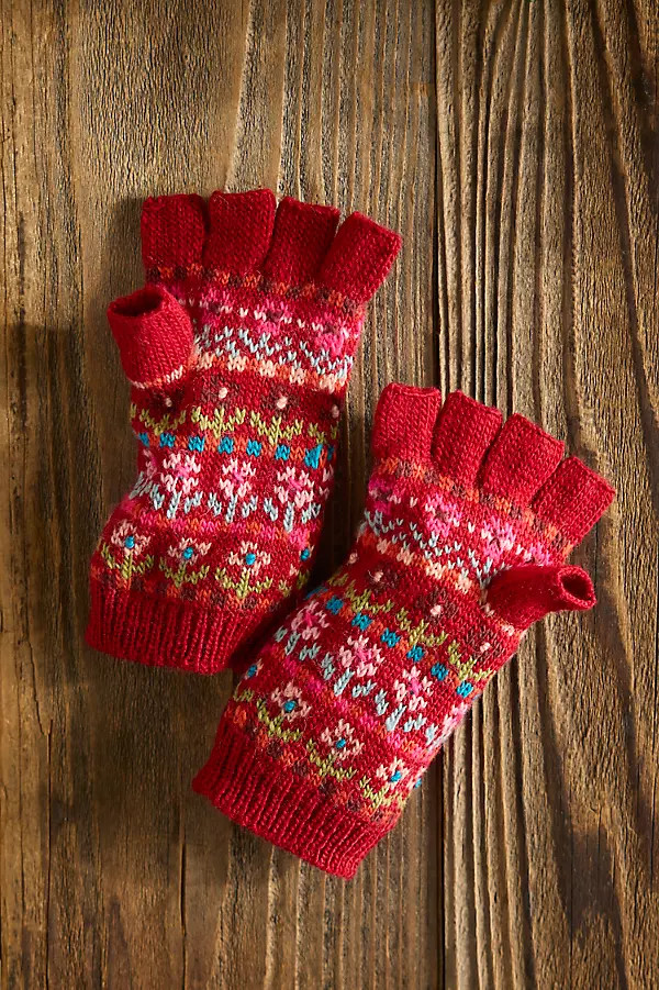 Tulip Wool Fingerless Gloves | Anthropologie (US)