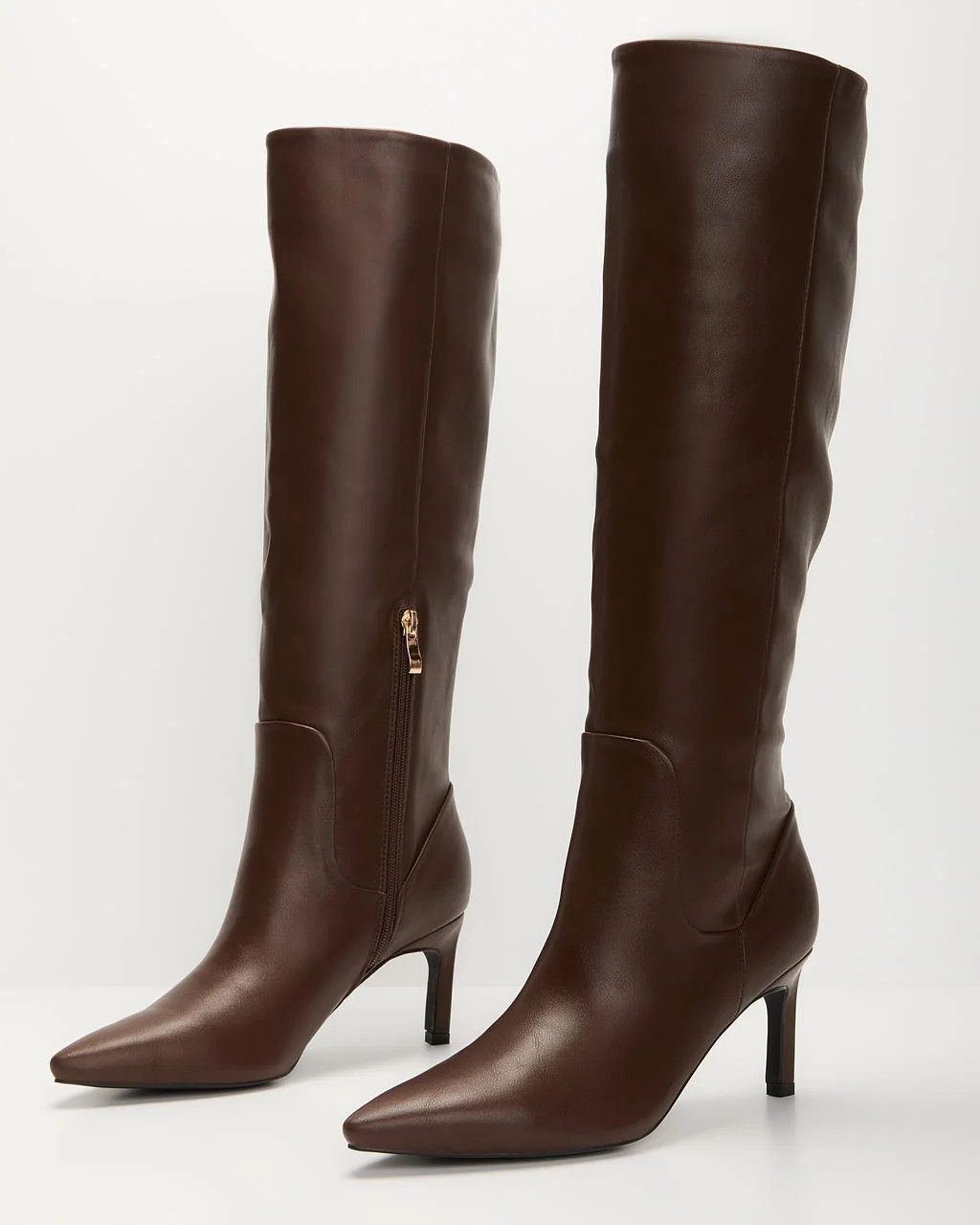 Celine Knee High Leather Boots Beige / 6 | VICI