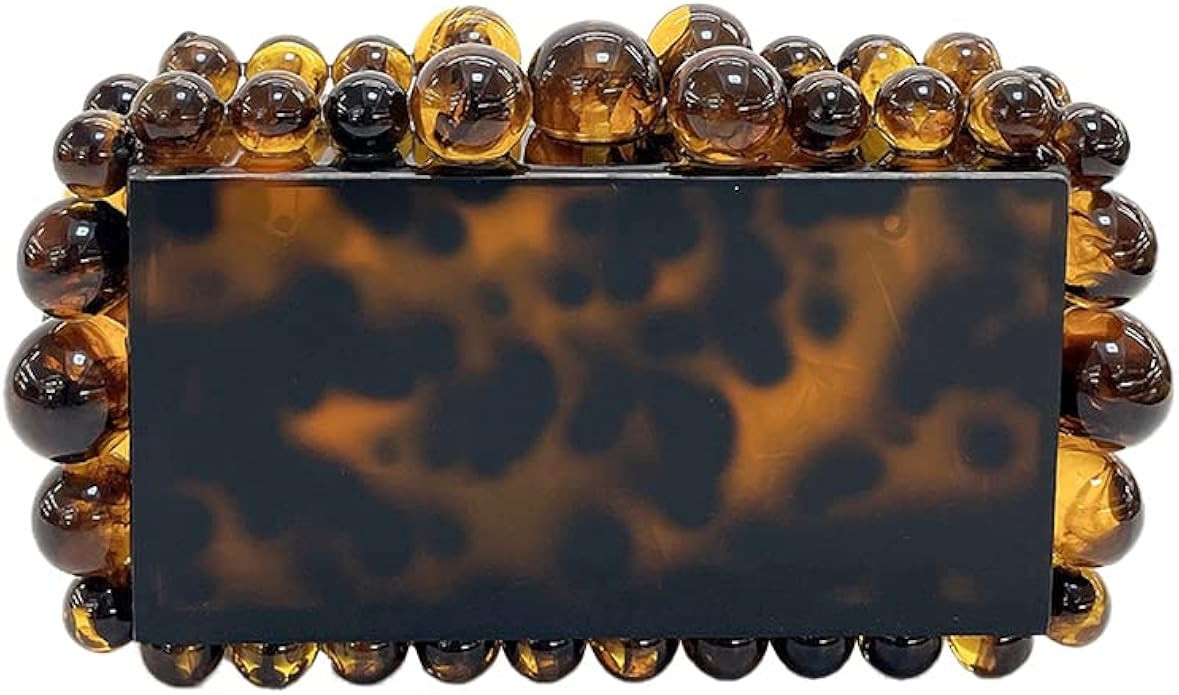 Acrylic Evening Clutch Bag for Women Glitter Marble Purse Handbag for Wedding Cocktail Party Prom | Amazon (US)