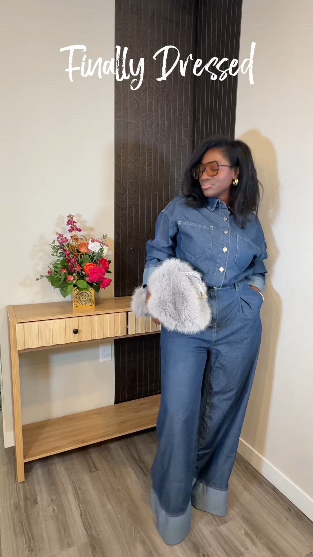 A denim jumpsuit! YES, PLEASE! Oversized but I still sized up to a medium for an oversized fit. VERY long, so tall girl friendly 

#LTKootd #LTKFindsUnder50 #LTKgrwm