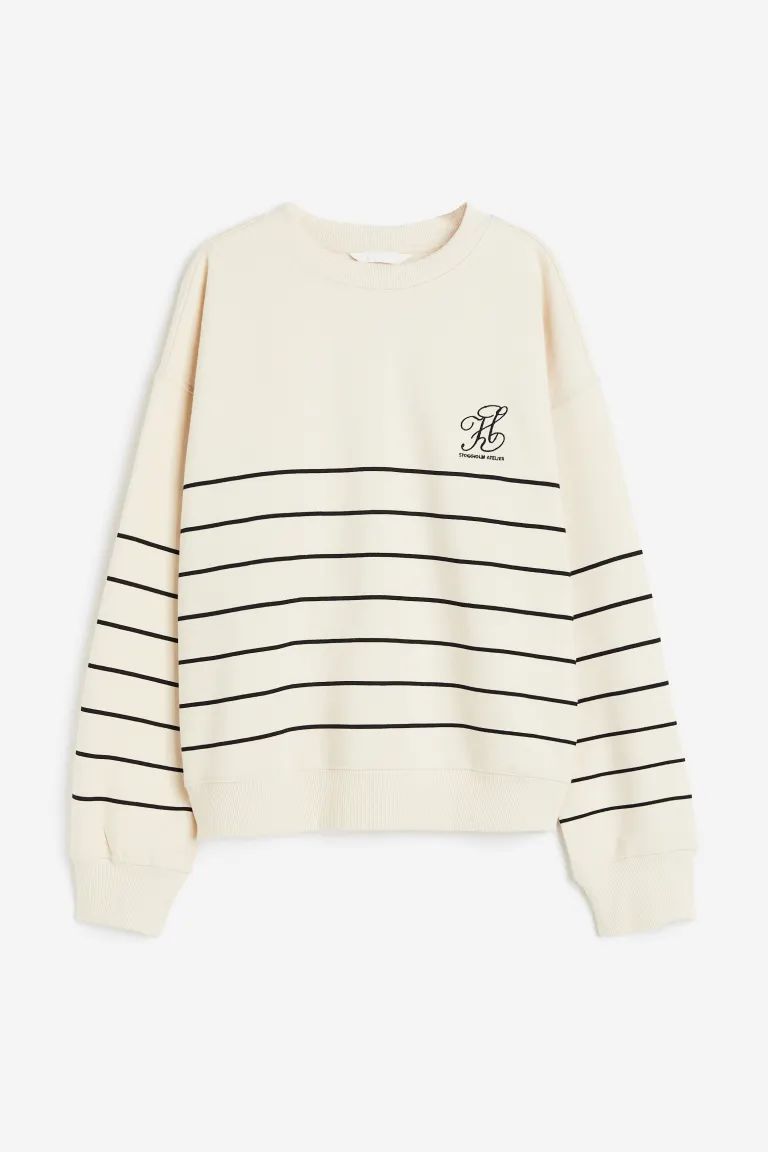 Sweatshirt - Cream/Paris - Ladies | H&M US | H&M (US + CA)