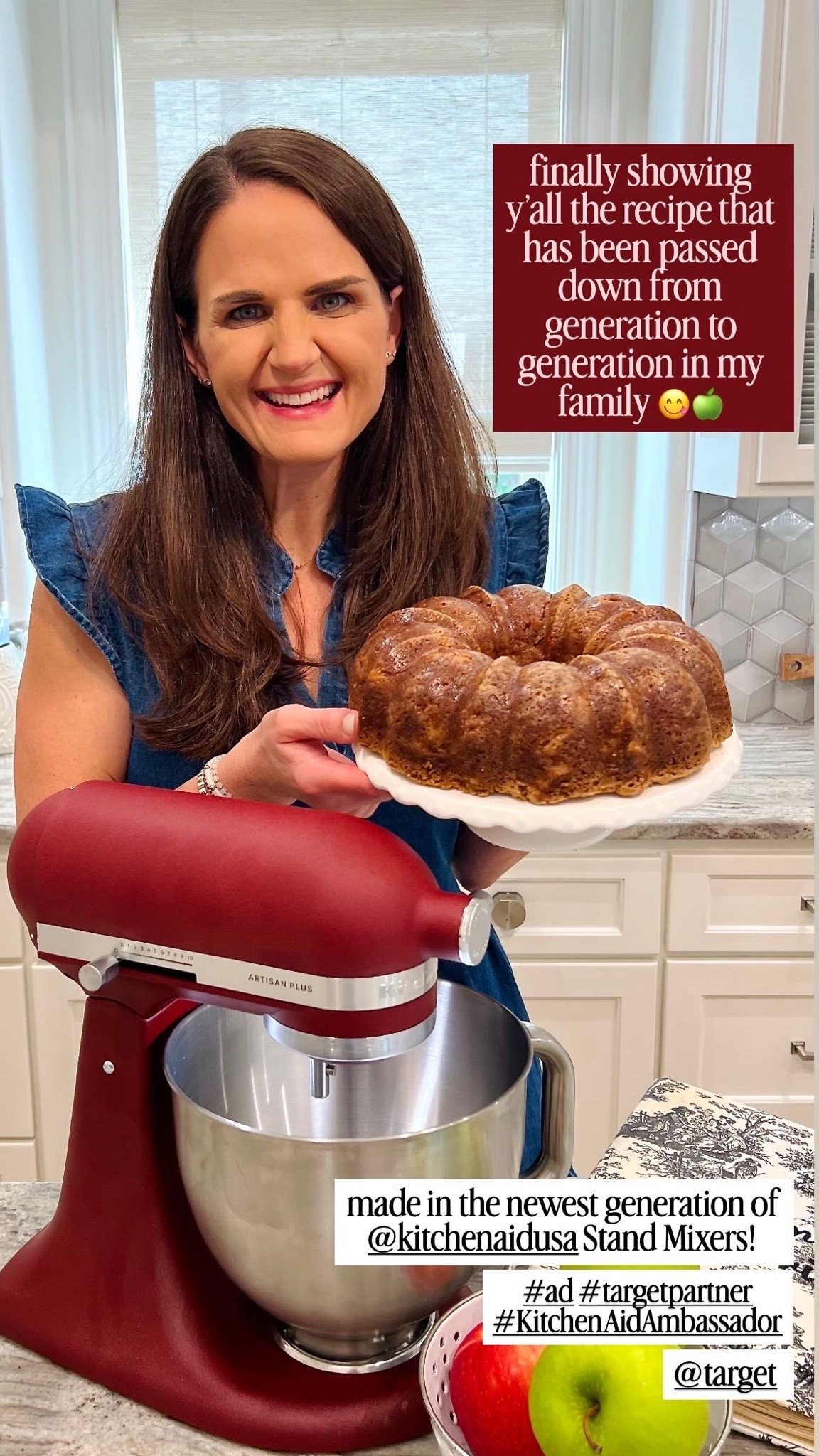 #ad Fresh Apple Cake 🍏 A generational family recipe, now made with the newest generation of KitchenAid® Stand Mixers!

@KitchenAidUSA has been part of our family’s kitchens for as long as I can remember. Great Aunt Ruthie used one, my GranGran used one, my mom still uses hers, and I’ve used mine for years. Now I’m making this classic family favorite with their newest edition, complete with Precision Speed Control and a bowl LED light for precise, easy mixing!

Unbelievably moist and loaded with spices, chunks of tart Granny Smith apples, sweet coconut and crunchy nuts, this is the champion of apple cake recipes. It tastes just like an apple crisp with a tender and fluffy interior. It's the perfect autumn dessert!

https://on.ltk.com/+YwBkTF7LVjYm_sUvztnIow

#applecake #targetpartner #KitchenAidAmbassador #liketkit @ltk @Target