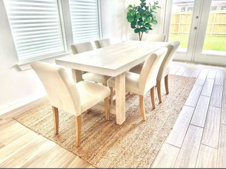 Love this dining room table 🤍

Reed dining table
Pottery barn home
Dining room
 Chair
Jute rug
Fig tree
Plant
Home finds
Target home

#LTKfindsunder100 #LTKhome