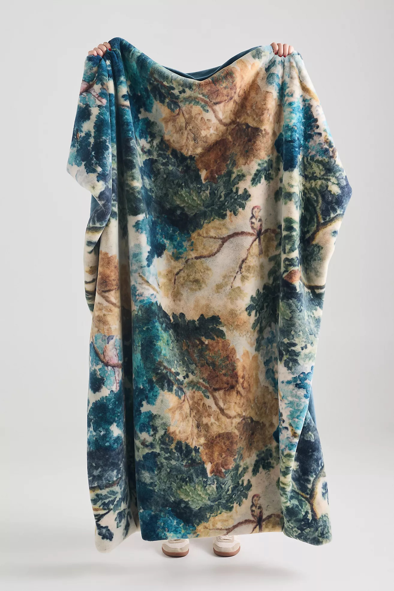 Printed Faux Fur Pattern Throw | Anthropologie (US)