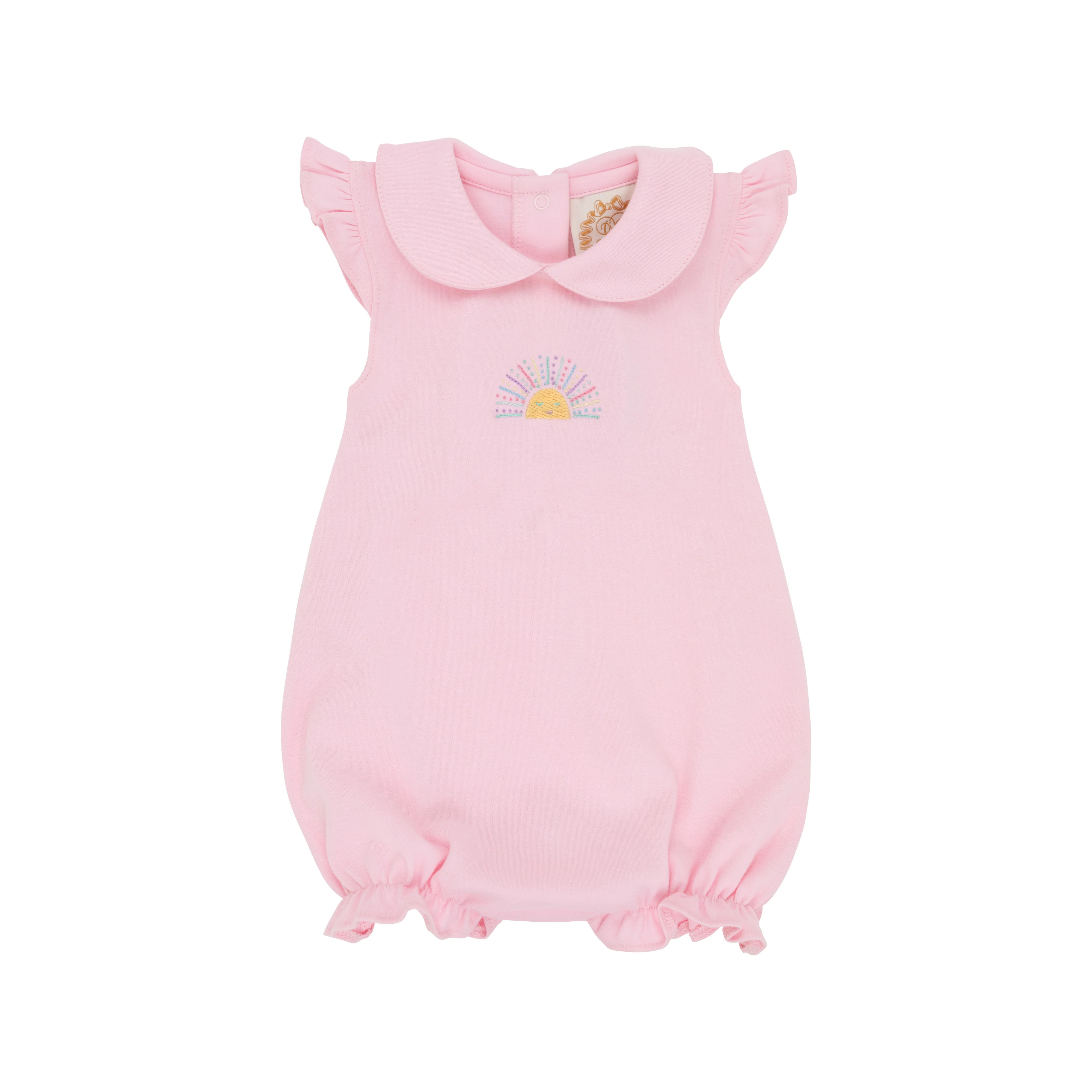 Angel Sleeve Biltmore Bubble - Pier Party Pink with Sun Embroidery | The Beaufort Bonnet Company