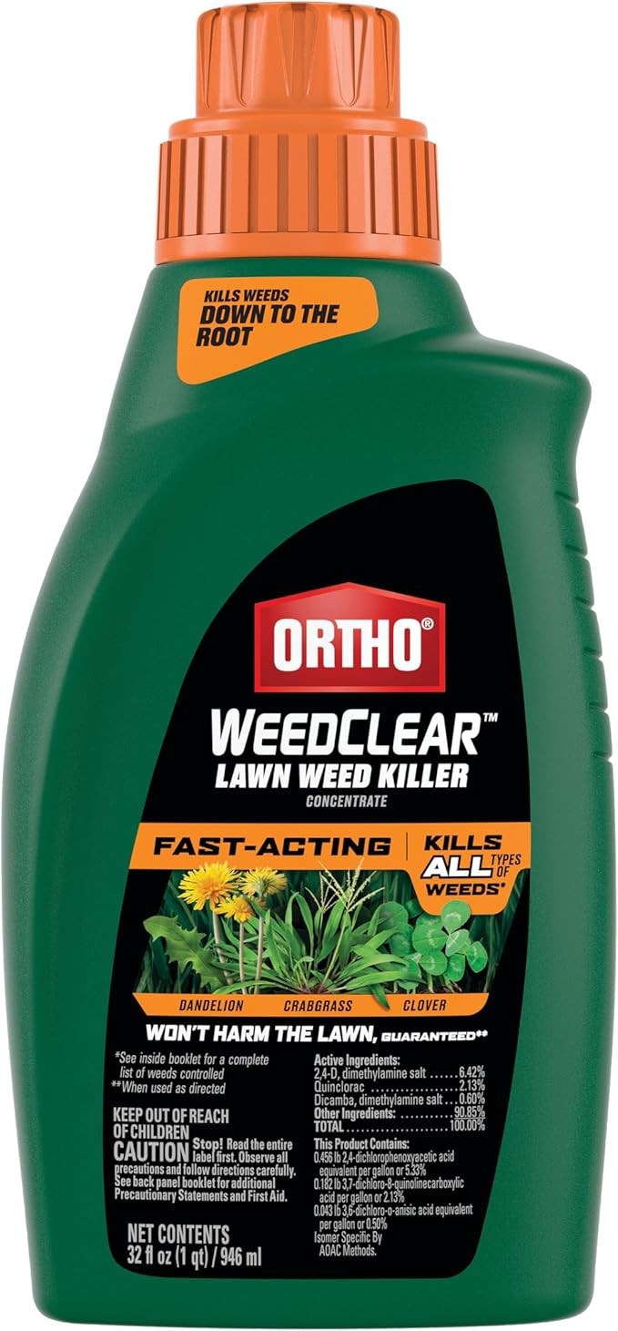 Ortho WeedClear Lawn Weed Killer Ready-To-Use with Comfort Wand, Kills Crabgrass, Dandelion and C... | Amazon (US)