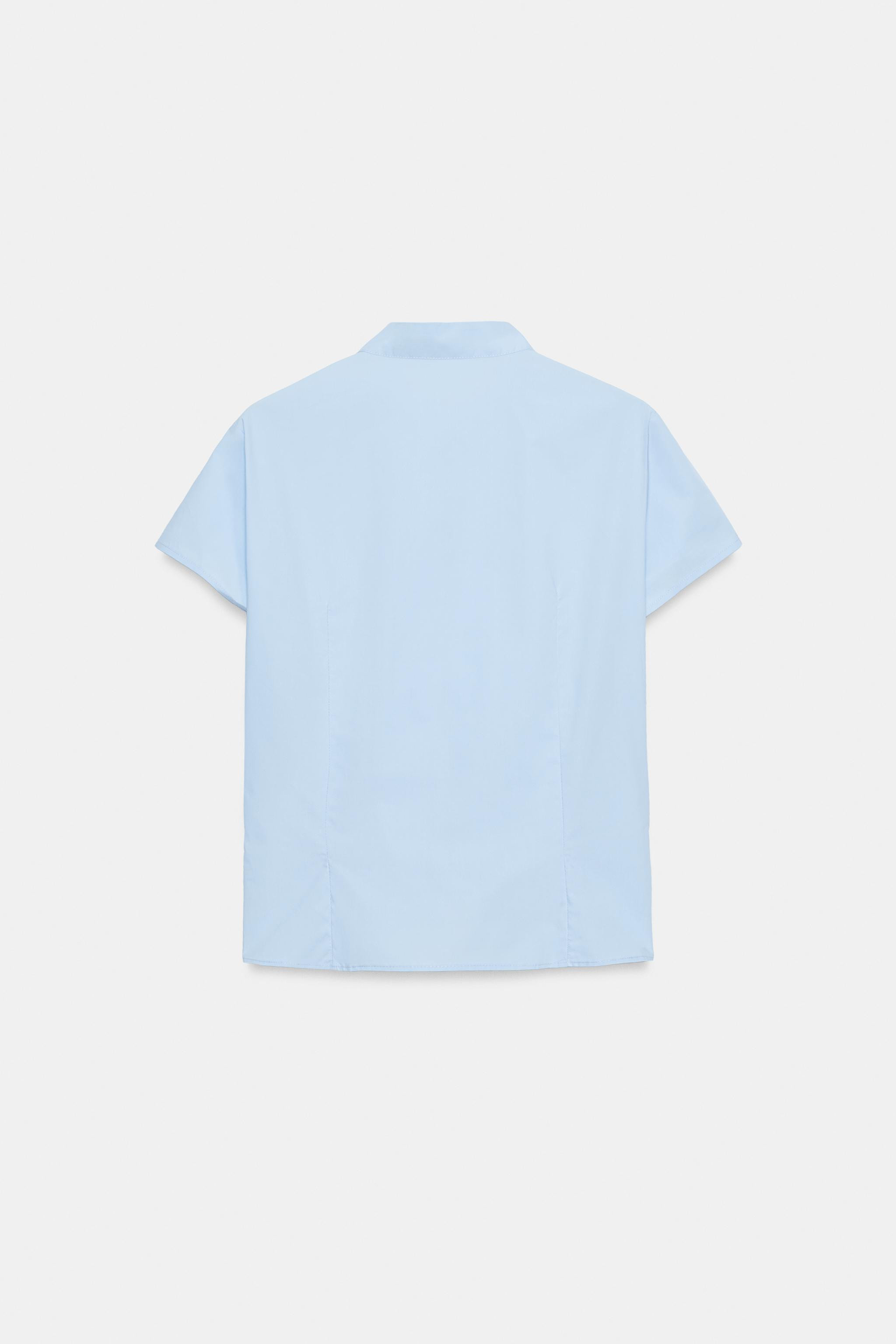 POPLIN SHIRT WITH FROG CLASPS | Zara US