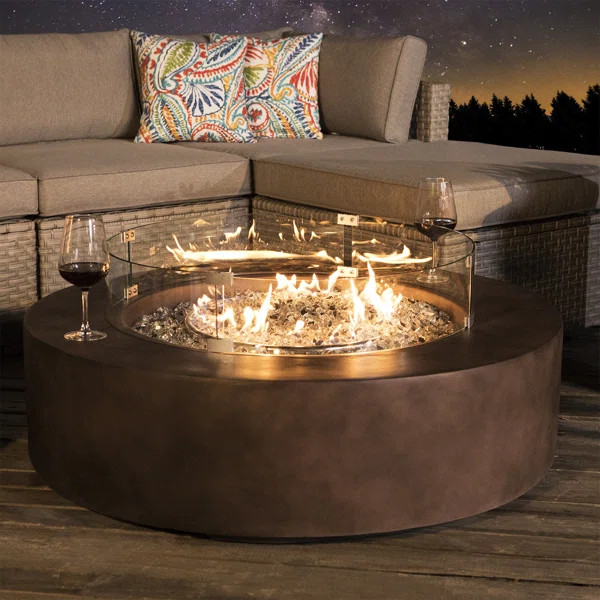 Koby Concrete Propane Fire Pit Table | Wayfair North America