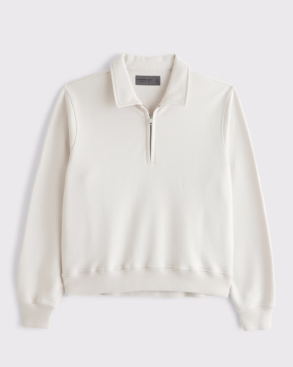Essential Cropped Half-Zip Sweatshirt | Abercrombie & Fitch (US)