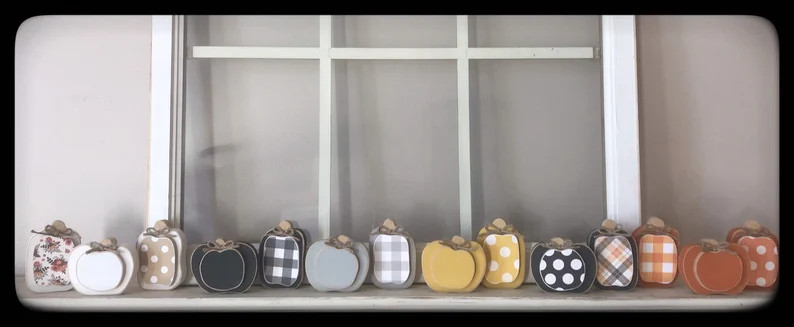 Pumpkins, fall pumpkins, Halloween decor, fall decor, small wood pumpkins, farmhouse fall decor, ... | Etsy (US)