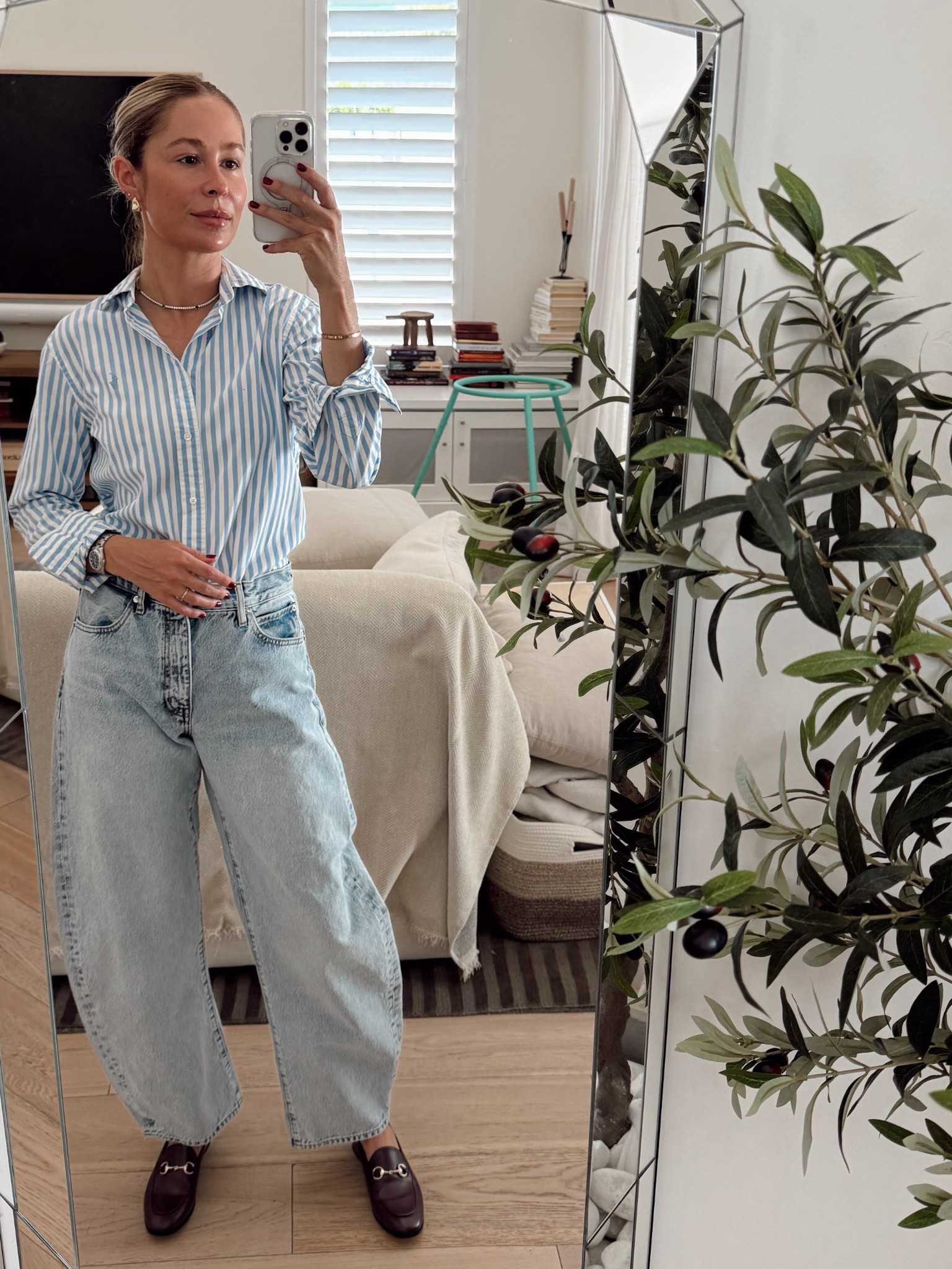 Button down chic spring pieces / denim jeans casual 

#LTKWorkwear #LTKStyleTip #LTKShoeCrush