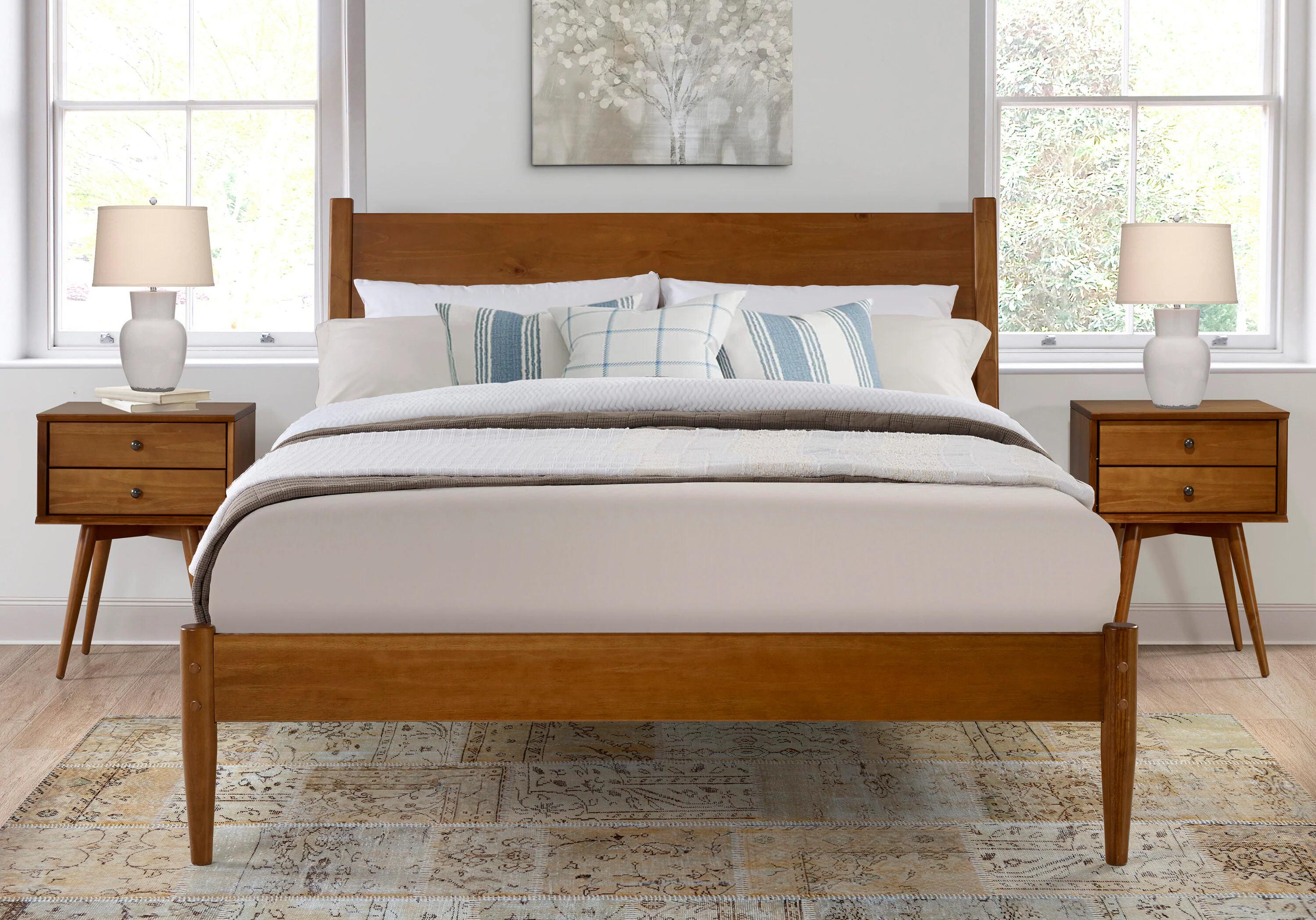 Camaflexi Queen Castanho Wood Bed Frame with Headboard one_size in Brown | MD1309 | Lowe's