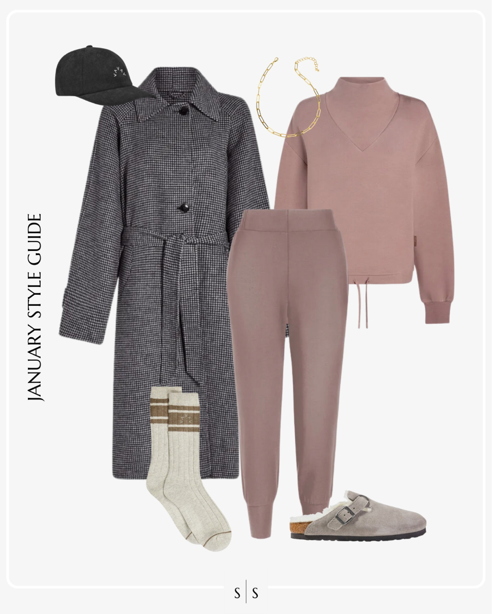 Monthly Style Guide: JANUARY Winter outfit looks to copy | pullover,  slim sweatpants, long coat, Birkenstocks

#winteroufit #winterfashion #outfitidea #casualchic #weekend #athleisure 

#LTKStyleTip