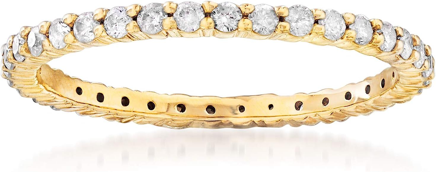Ross-Simons 0.50 ct. t.w. Diamond Eternity Band in 18kt Gold Over Sterling | Amazon (US)