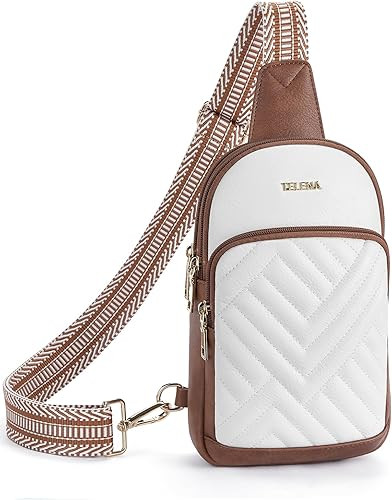 Telena Crossbody Sling Bags for Women, PU Leather Fanny Packs Cross Body Bag for Woman | Amazon (US)