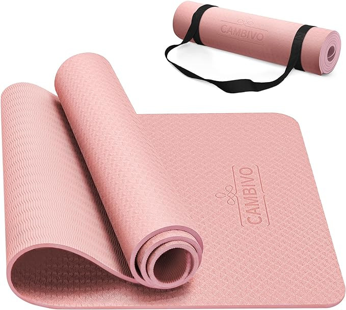 CAMBIVO Yoga Mat for Women Men Kids, 1/3 & 1/4 & 2/5 Inch Extra Thick Yoga Mat Non Slip, 72" x 24... | Amazon (US)