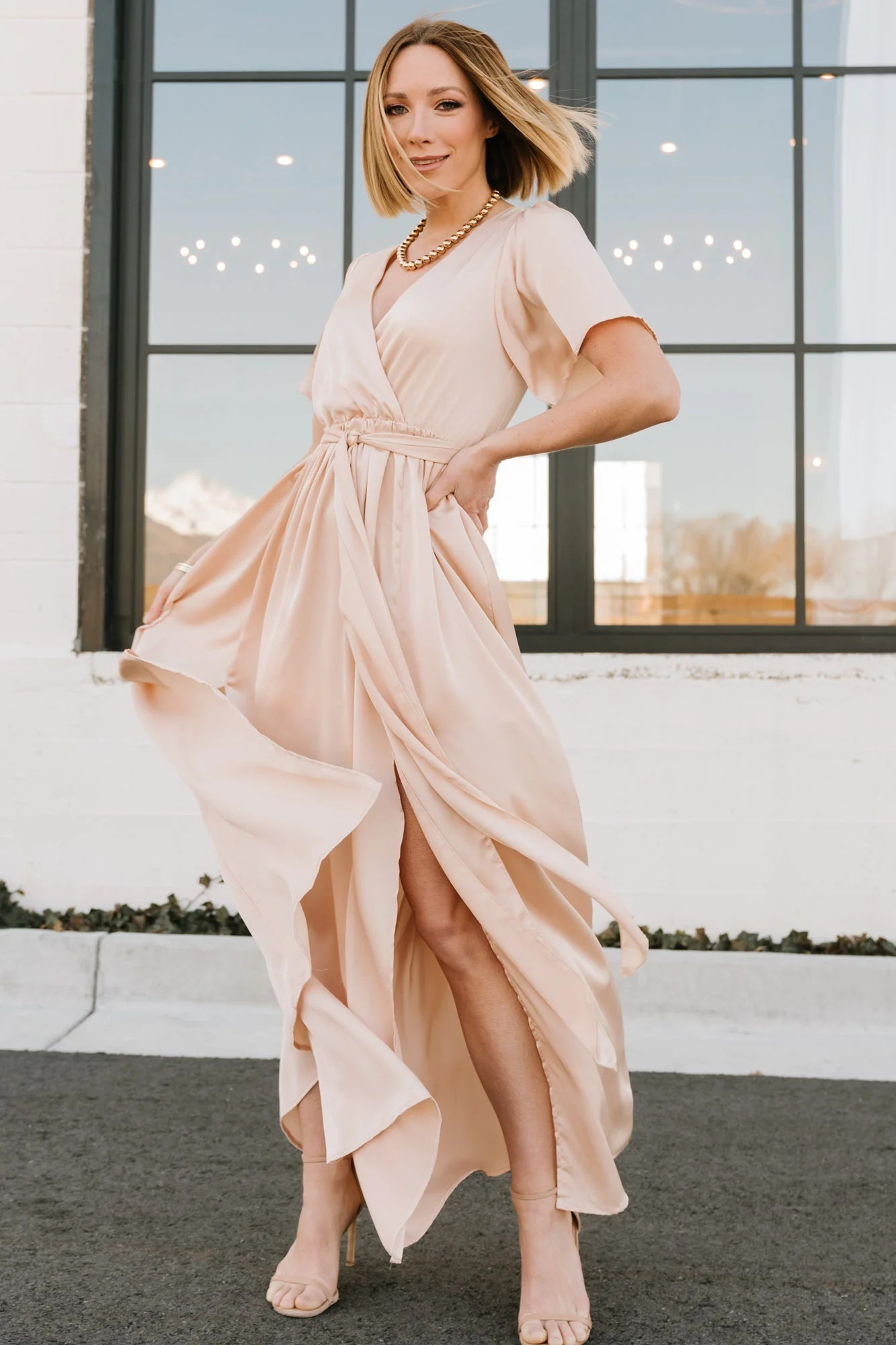 Sicily Satin Maxi Dress | Baltic Born