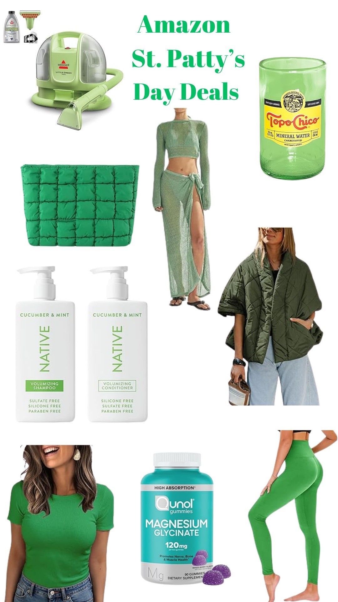 Amazon St. Patrick 's Day dealsCocktails glasses, swimsuit cover ups, spring break, green, lucky, st. Patricks day, carpet cleaner, house finds, purses, handbags, shampoo, conditioner, hair care, mint, cucumber, puffy vests, spring looks, magnesium, supplements, active, fitness, lifestyle, health, skin care, beauty, sales, deals, trending, amazon finds, 

#LTKSaleAlert #LTKHome #LTKselfcare