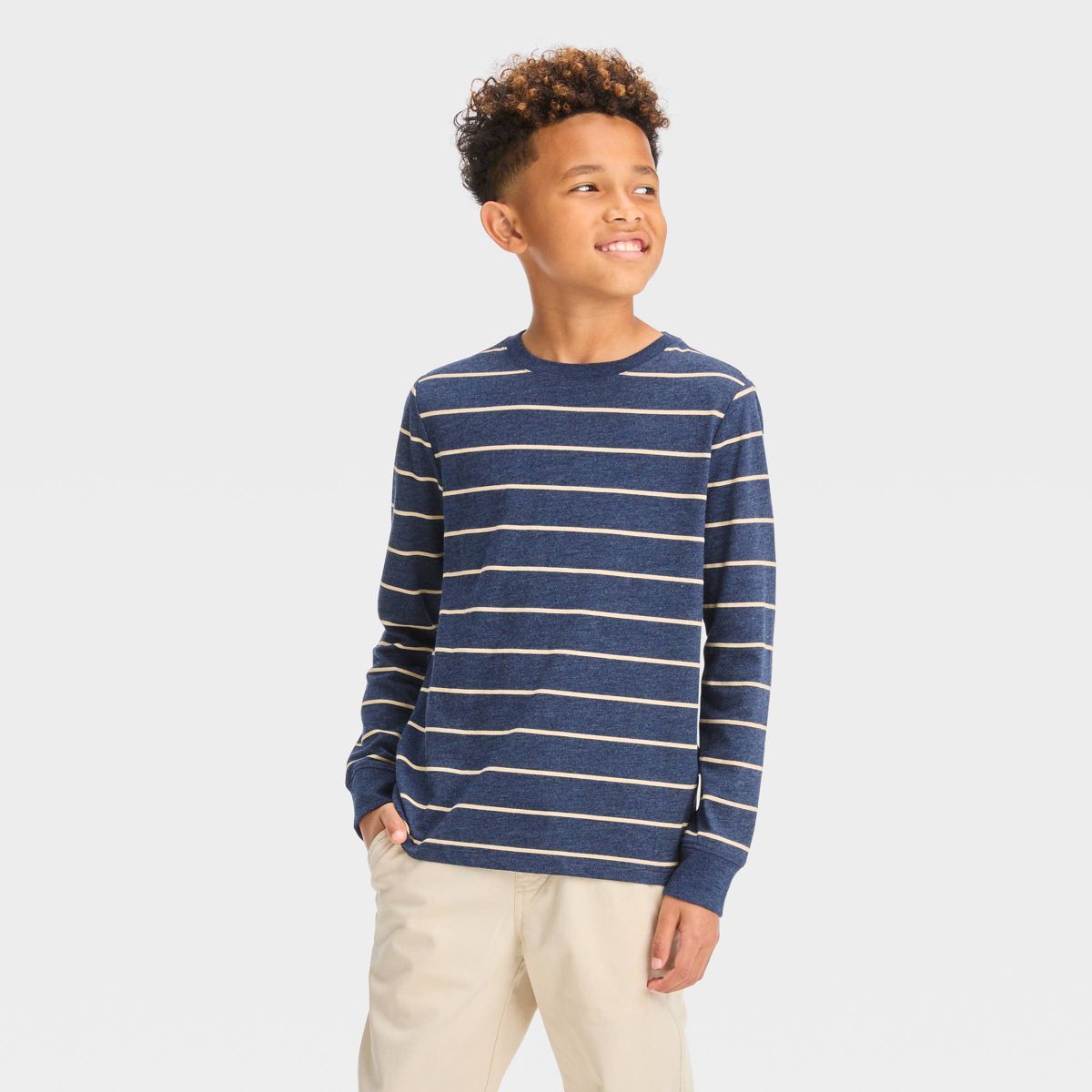 Boys' Long Sleeve Striped T-Shirt - Cat & Jack™ | Target