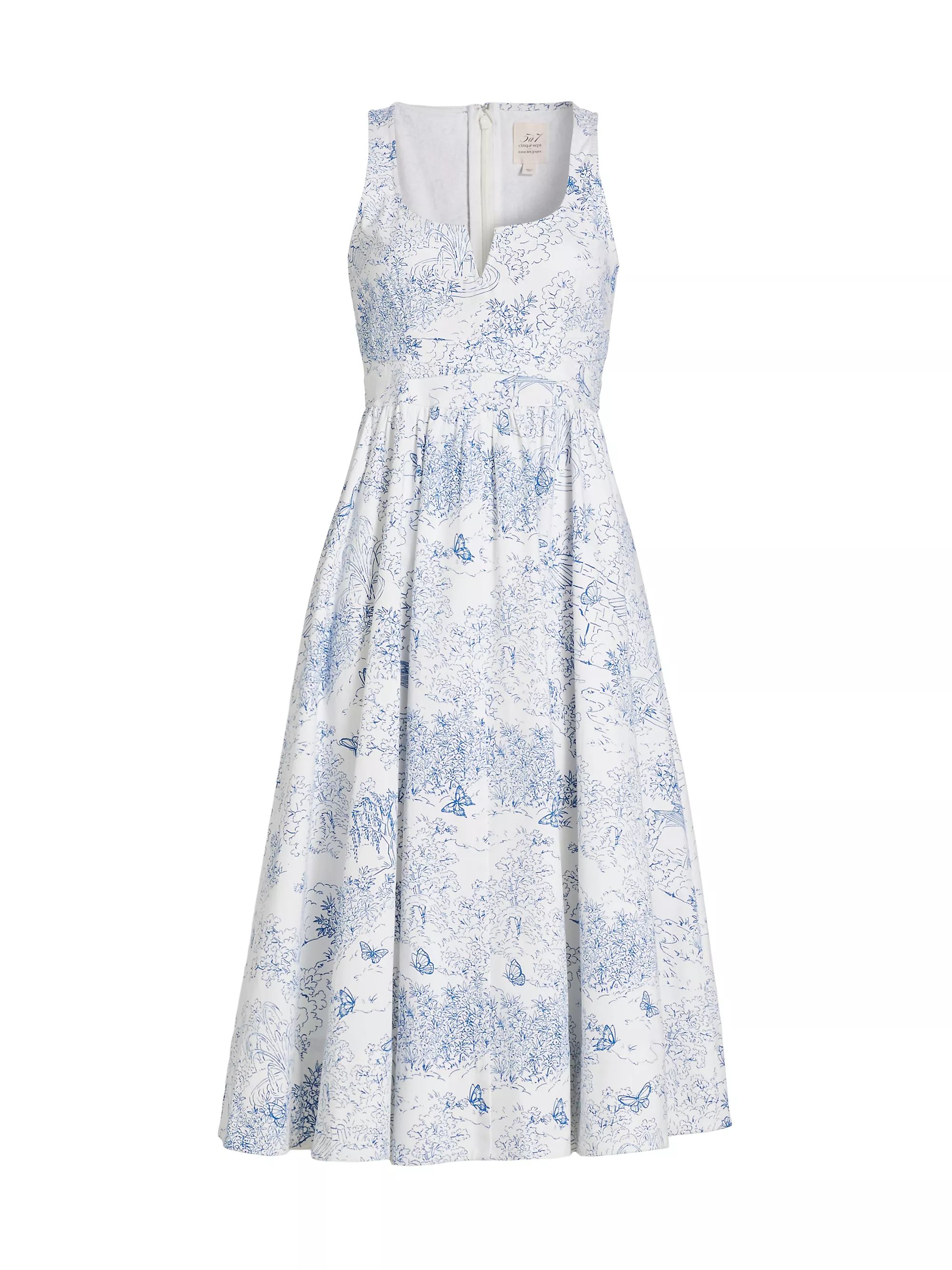 Garden Toile Ebba Midi-Dress | Saks Fifth Avenue