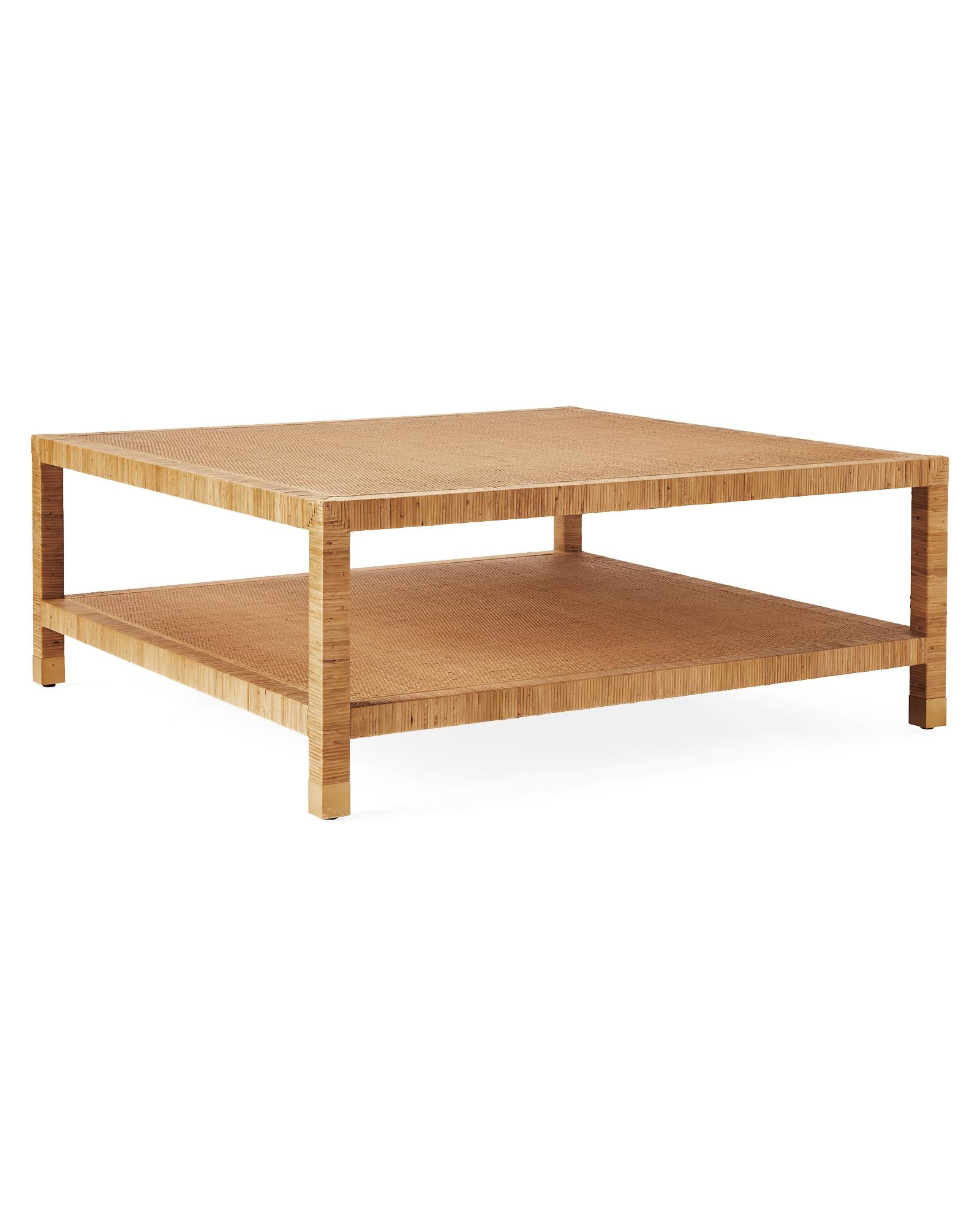 Balboa Rattan Coffee Table - Honey | Serena and Lily