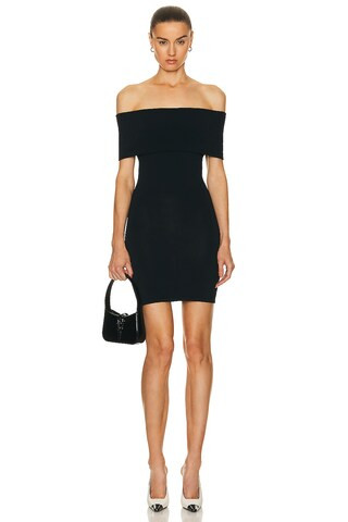 WARDROBE.NYC Off The Shoulder Mini Dress in Black - Black. Size S (also in ). | FWRD 