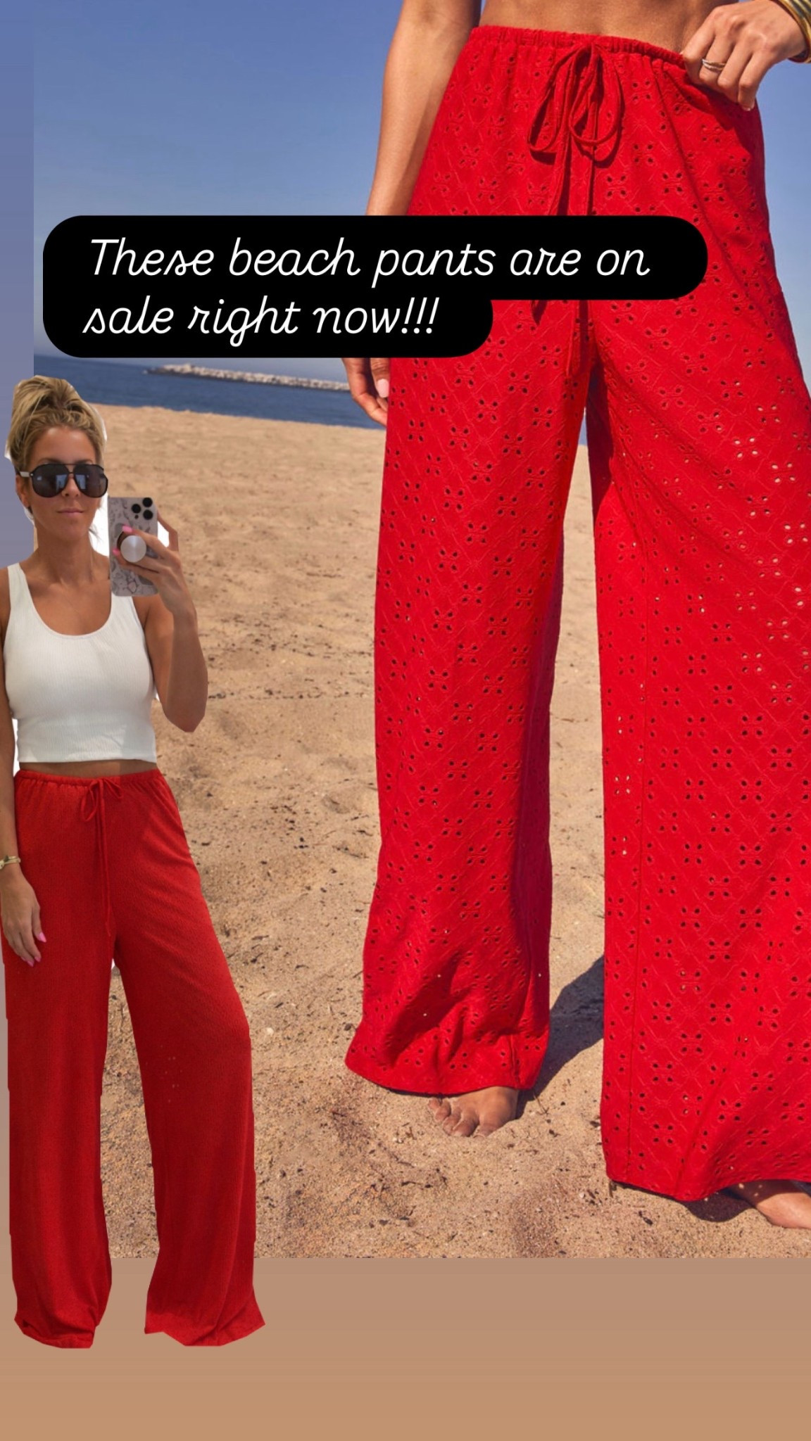 Obsessed with my favorite boutique right now 🤍 VICI Collection seriously never misses!! These beach cover-up pants are EVERYTHING—lightweight, flowy, and perfect to throw on over your swimsuit. And they’re on SALE 🙌

I cannot wait to pack these for spring break ☀️🌴 If you’re going anywhere warm, you NEED these!!

They give that effortless, throw-on-and-go beach vibe and look so good with literally any suit 👏

Click here to grab your pair before they’re gone—they’re selling out FAST 🔥

#LTKsale #LTKtravel #LTKspring #VICIcollection #BeachStyle #VacationVibes #SpringBreakReady #ResortWear #BeachOutfit #CoverUpStyle #SaleAlert #ShopNow #LTKunder100 #LTKfashion #StyleInspo #VacationOutfits

#LTKgrwm #LTKootd #LTKSaleAlert