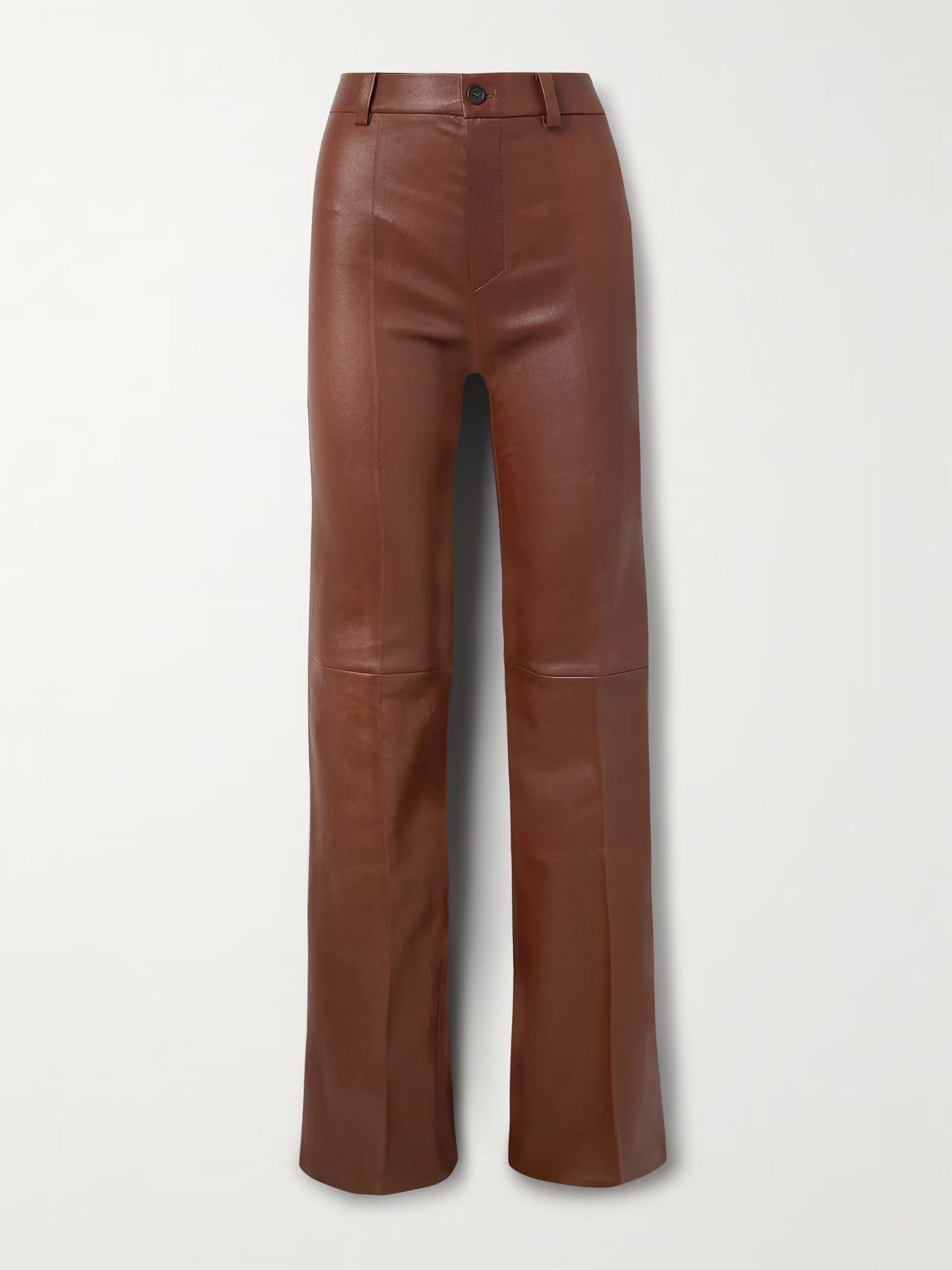 STOULS - Lizzy Leather Flared Pants - Brown | NET-A-PORTER (US)