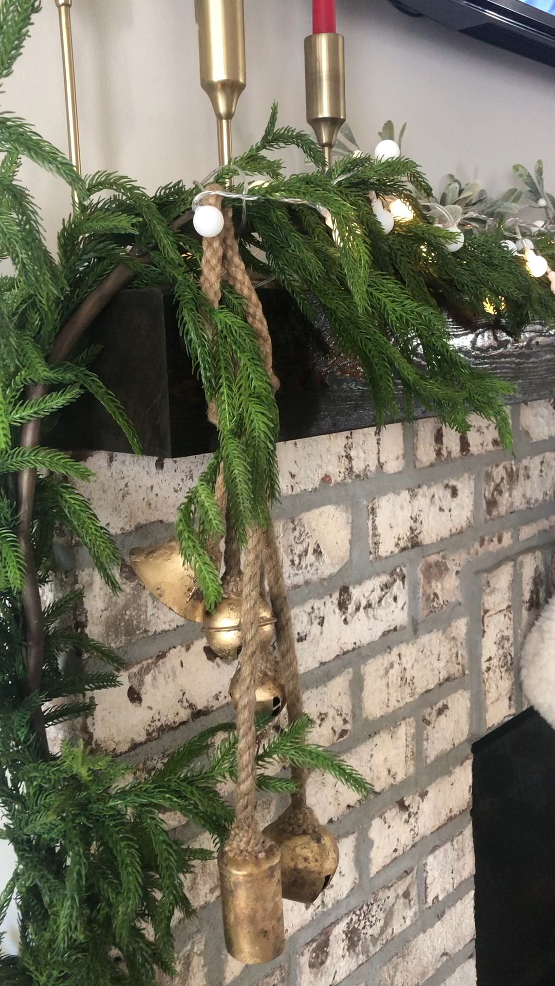 Love these Amazon bubble string lights! They truly brighten up the Christmas mantle 10 fold! 💡 🎄 Linked them to this post, as well as my garland, stocking holders, stockings, and similar bells since my exact ones are sold out! 

#LTKhome #LTKHoliday #LTKSeasonal