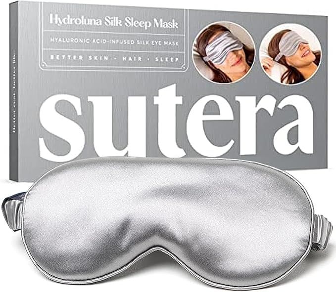 Sutera Hydroluna Silk Eye Mask for Sleeping - Hyaluronic Acid Hydrates Skin - Comfortable Sleepin... | Amazon (US)